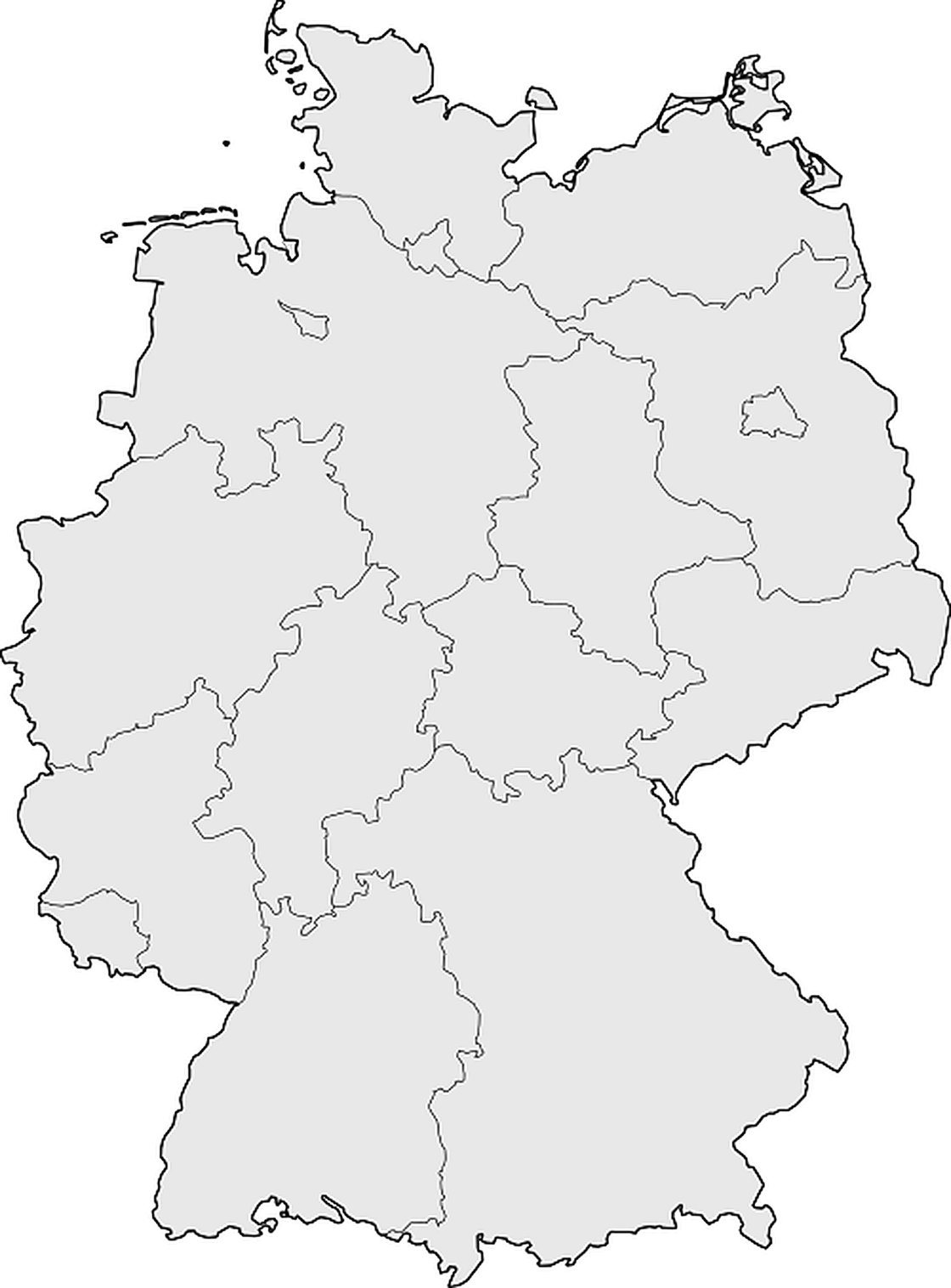 Deutschlandkarte mit Standorten der Redline Grow Recruiting-Kampagnen