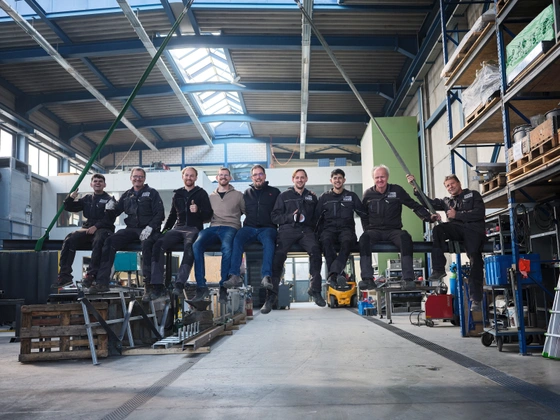 Das Team von metallbau Heimsch in der Werkstatt in Stuttgart-Degerloch